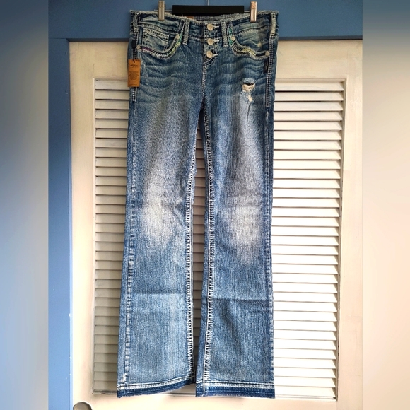 Silver Aiko mid rise bootcut jeans size 28x33 - Picture 1 of 6